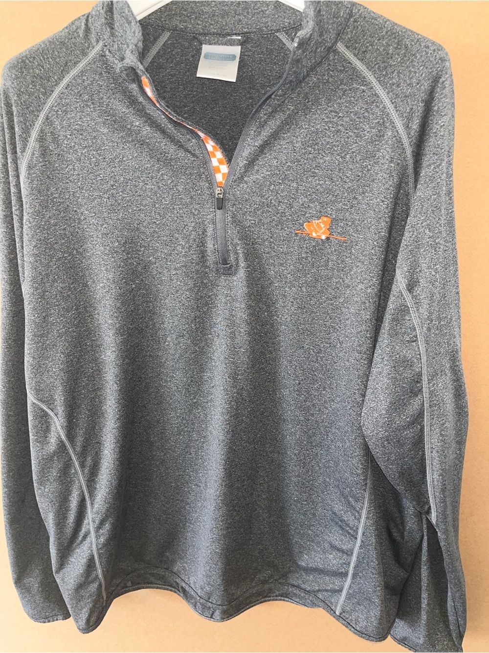 VOLUNTEER TRADITIONS TENNESSEE VOLUNTEERS Large Men's 1/4 Zip Pullover Gray